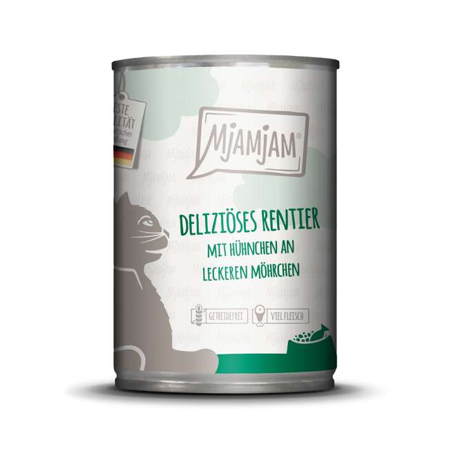 MjAMjAM Katze - deliziöses Rentier mit Hühnchen an leckeren Möhrchen