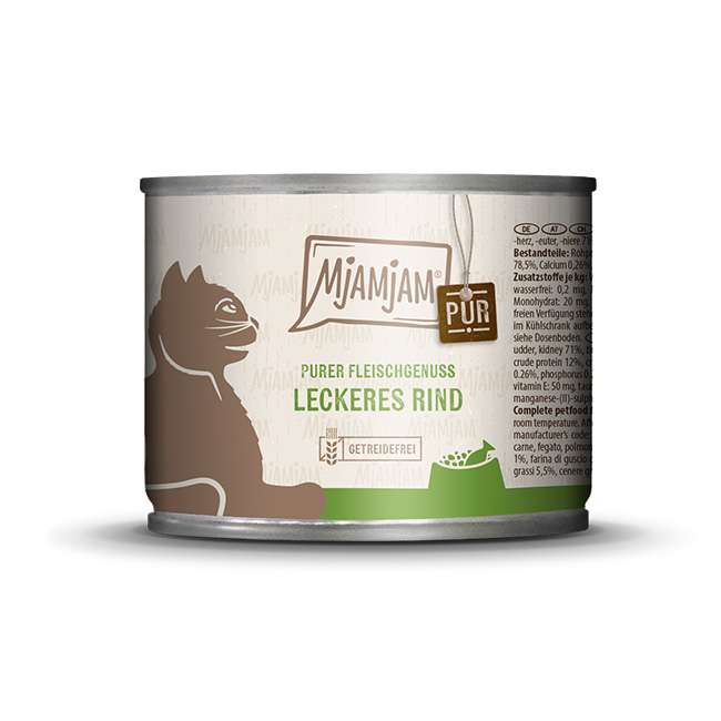 MjAMjAM Katze - purer Fleischgenuss - leckeres Rind pur