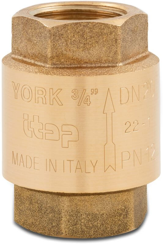 Bevo Itap Rückschlagventil Federbelastet Messing 1" Innengewinde 12bar Typ York 103 S1