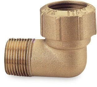 Bevo 90° Elbow Brass 32 mm x 1" Compression x Male Thread 16 bar DVGW Type 040 P1
