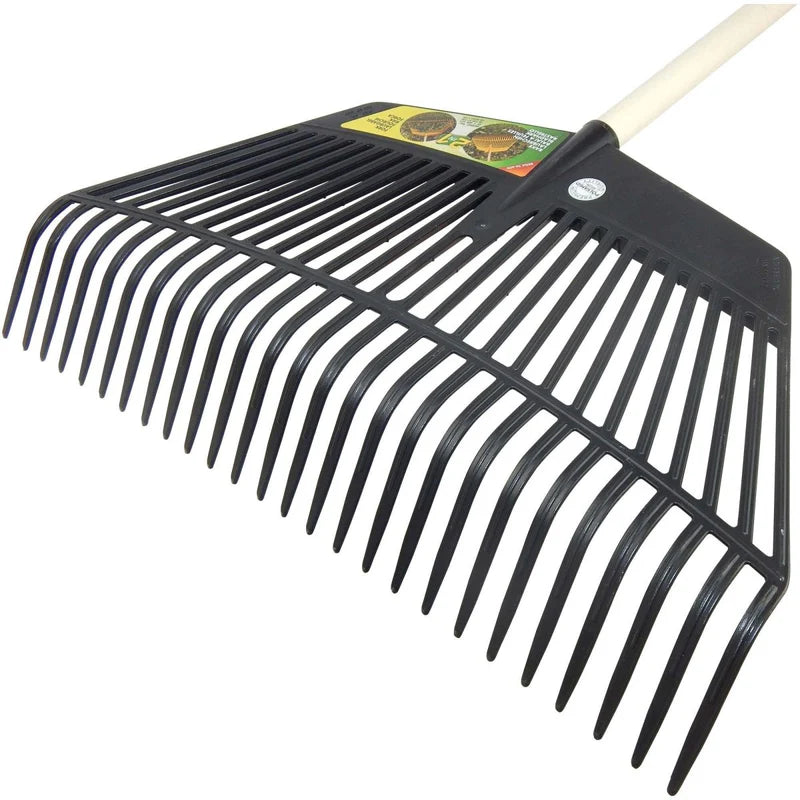 SHW Kunstoff-Funktionsrechen 60 cm / 26 Zinken mit Stiel