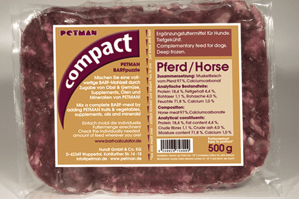 Petmann Compact Pferd 500g TK