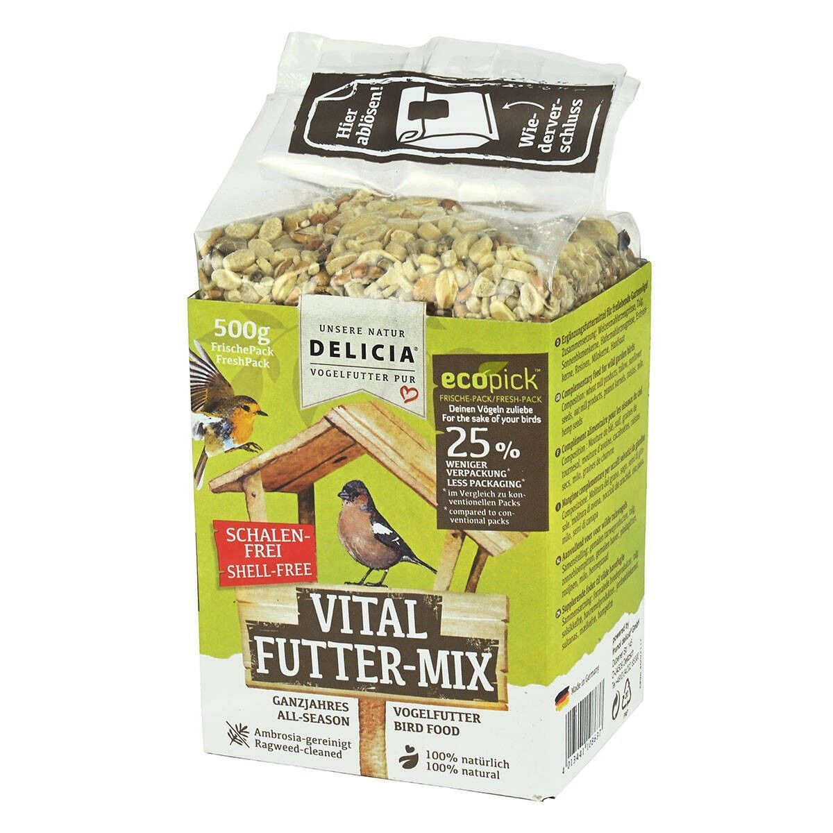 Delicia Vital Feed Mix with Mealworms Fresh Pack