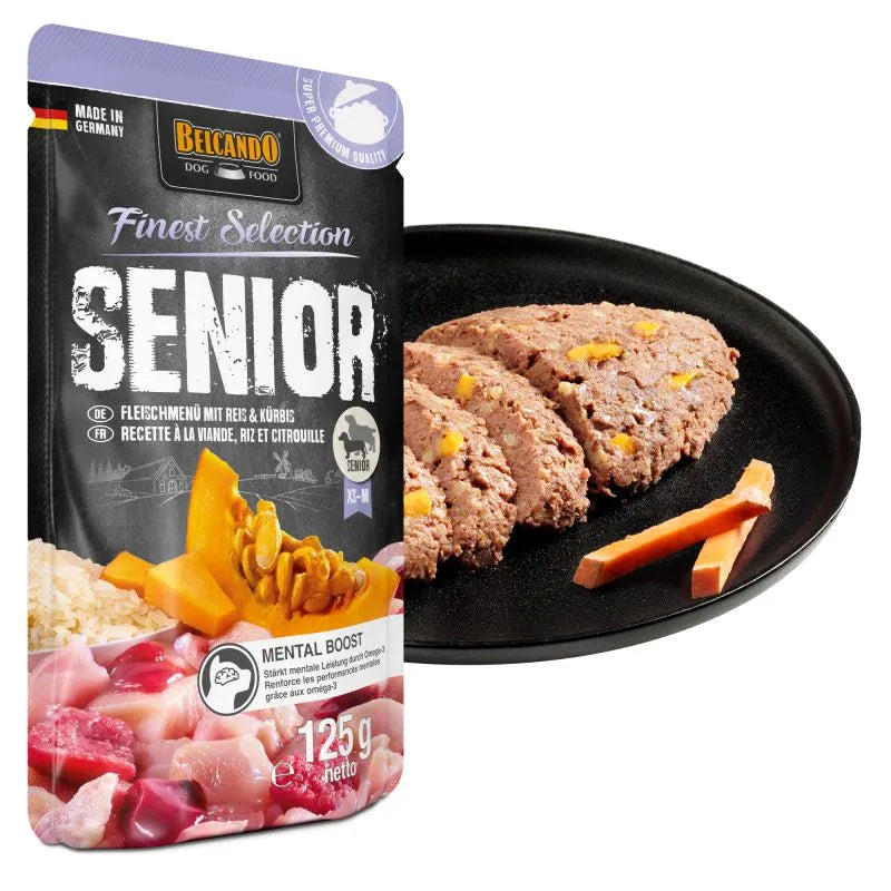 BELCANDO Finest Selection Senior Fleischmenü mit Reis & Kürbis, 125 g