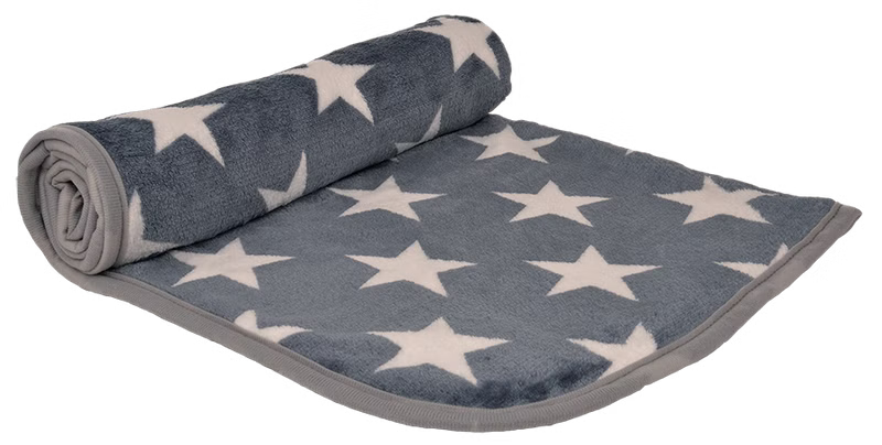 Petlando CUDDLE BLANKET STARS L GREY