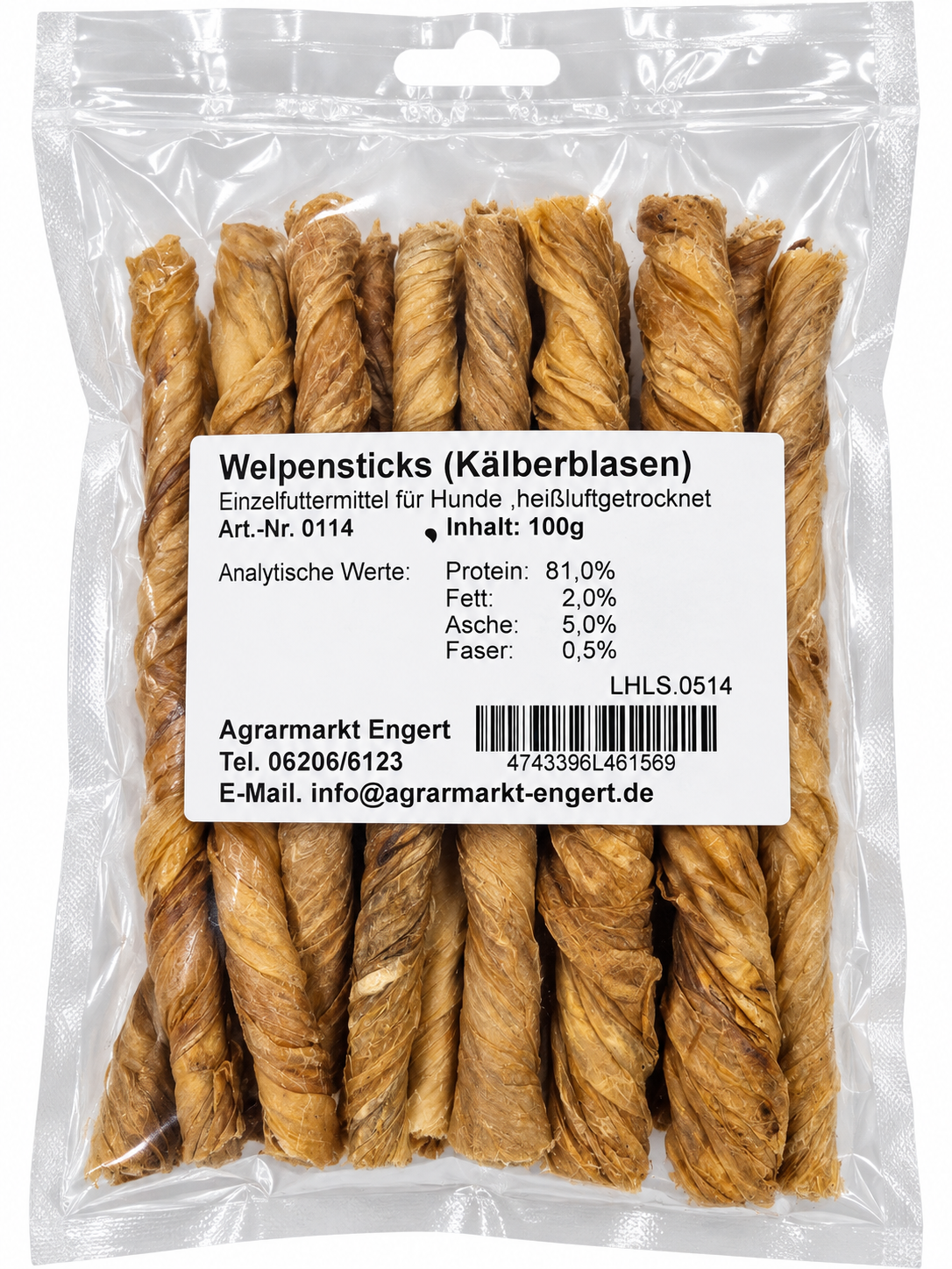 Agrarmarkt Engert Puppy Sticks (Calf Bladders)