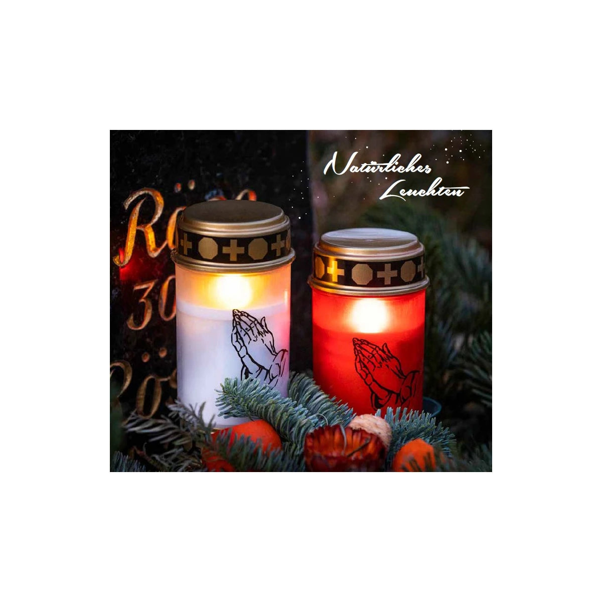 DecoTrend LED-Grablicht Brenndauer 200 Tage inkl. Batterien