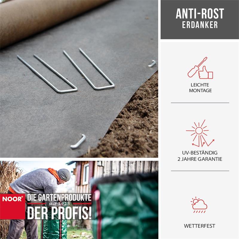 Noor 100 Anti-RUST Ground Anchor 200x25mm Ø 3.8 MM extra strong