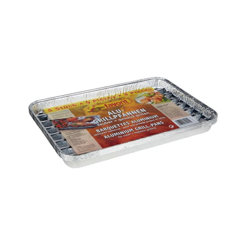 Favorit Aluminum Grill Pans, 5-Pack