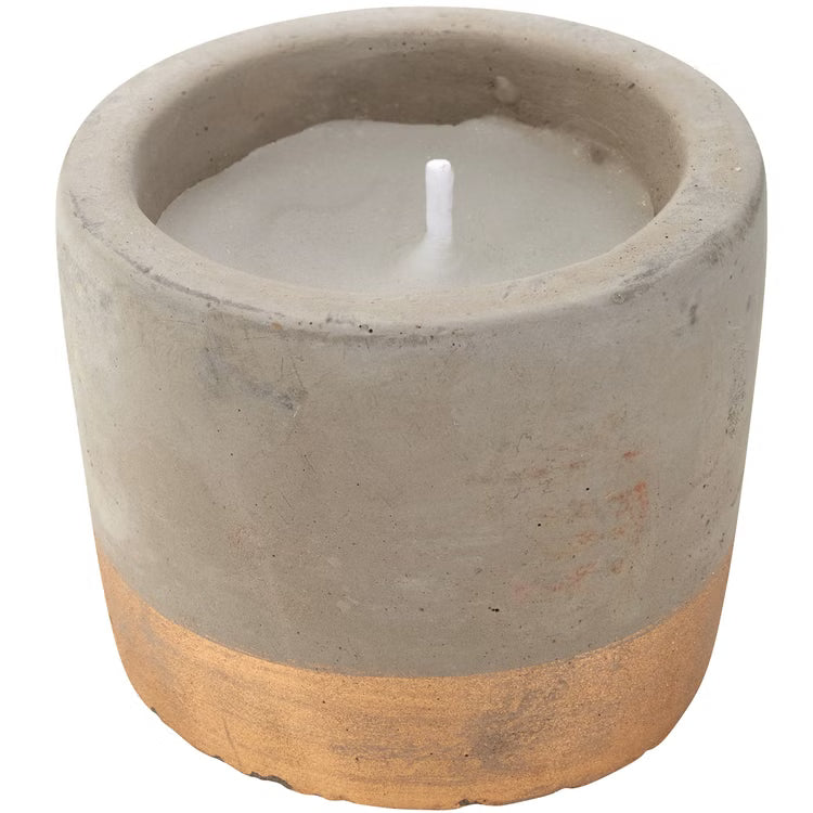 Favorite Concrete-look Mini Party Candle with Gold Finish