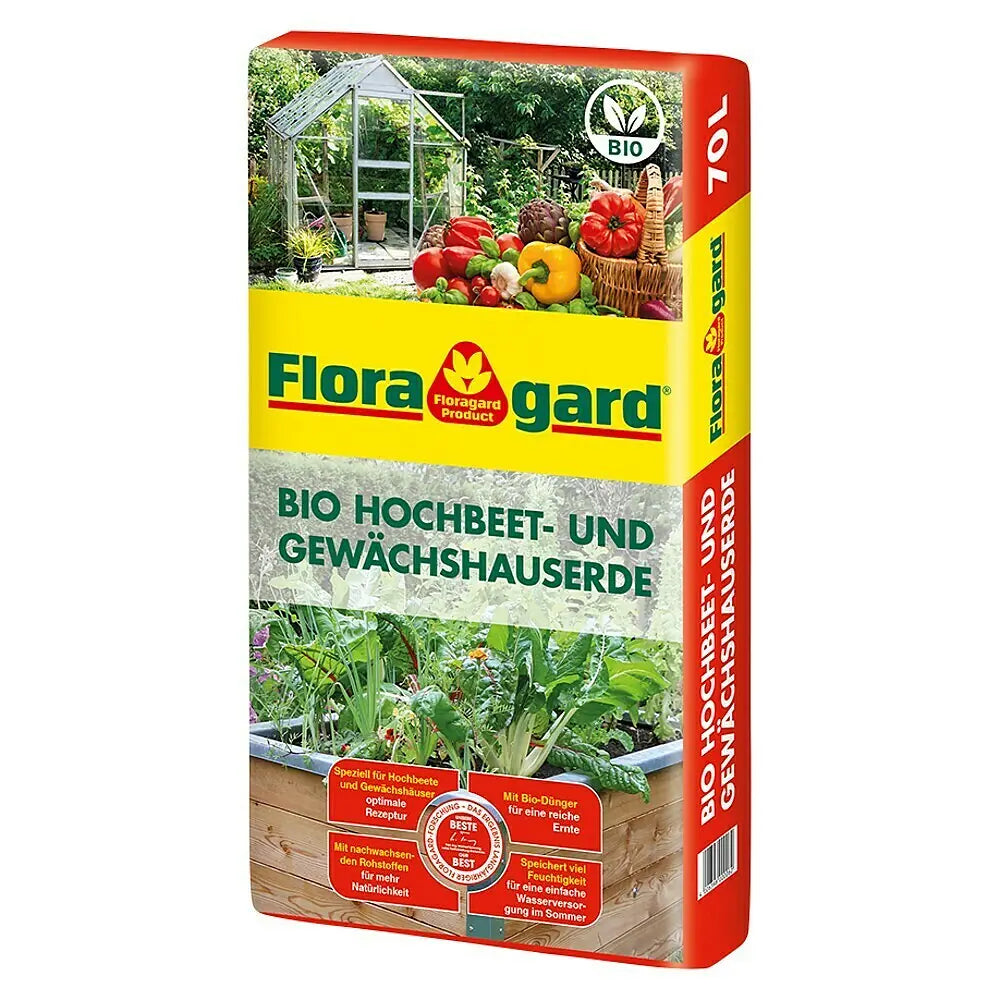 Floragard Organic Raised Bed and Greenhouse Soil 70 Liters