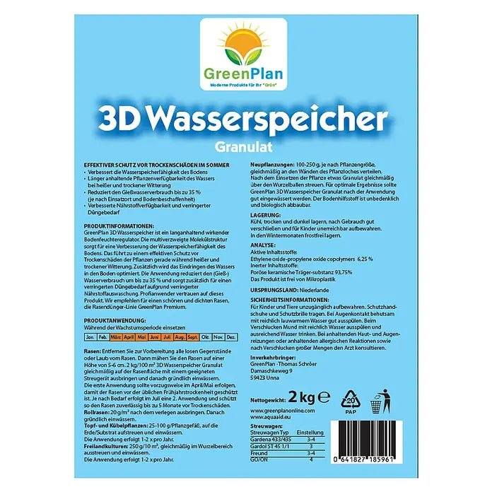 GreenPlan 3D Wasserspeicher Granulat