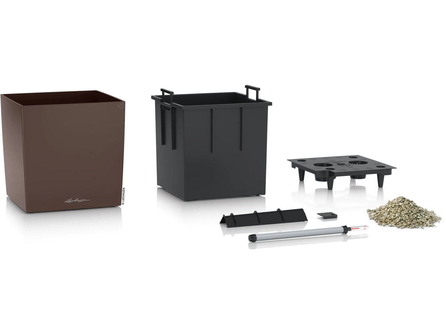 LECHUZA Pflanzenkübel CUBE Premium Komplettset