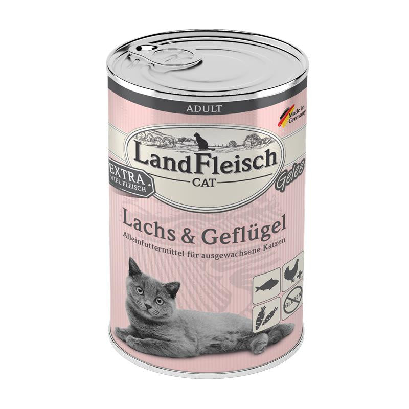 LandFleisch Cat Adult Gelee mit Lachs & Geflügel
