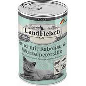 Landfleisch Cat Rind mit Kabeljau und Wurzelpetersilie