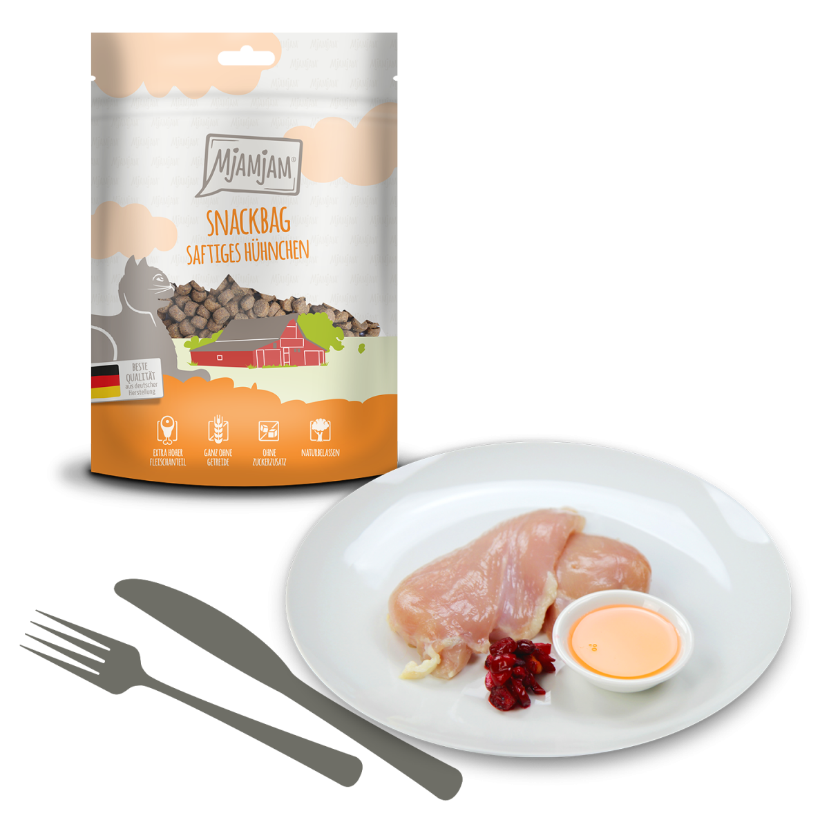 MjAMjAM Katze - Snackbag - saftiges Hühnchen