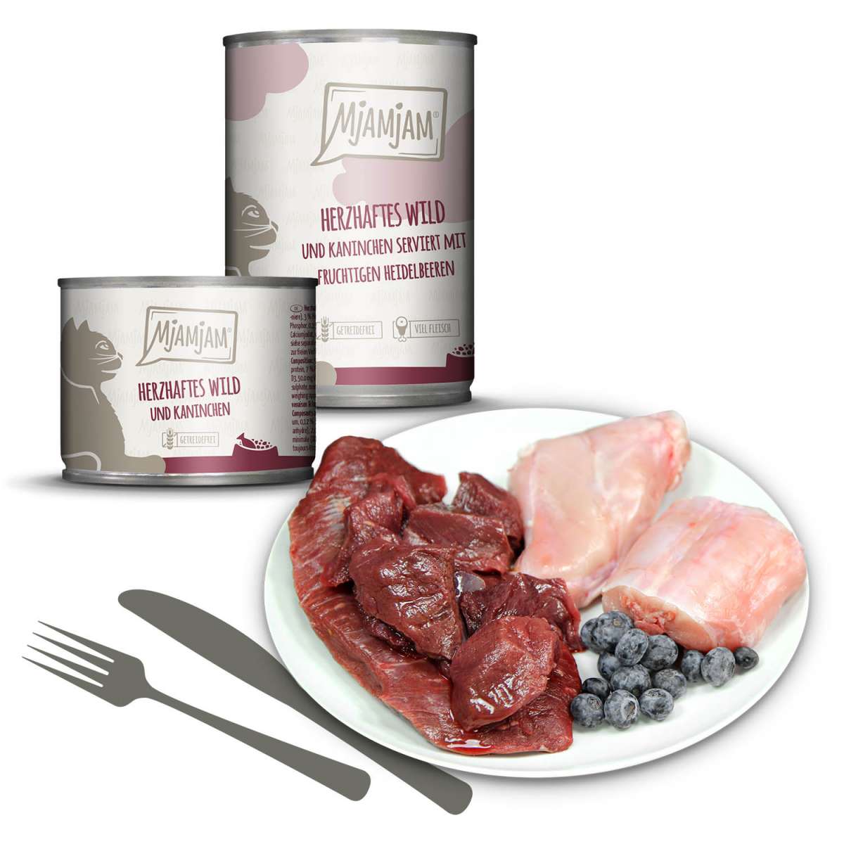 MjAMjAM Cat - Savory Venison & Rabbit with Fruity Blueberries