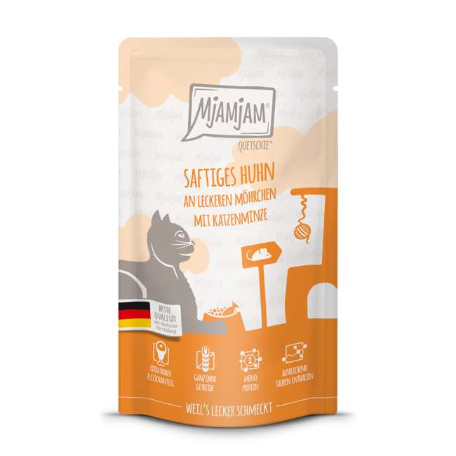 MjAMjAM Katze - Quetschie - saftiges Huhn an leckeren Möhrchen