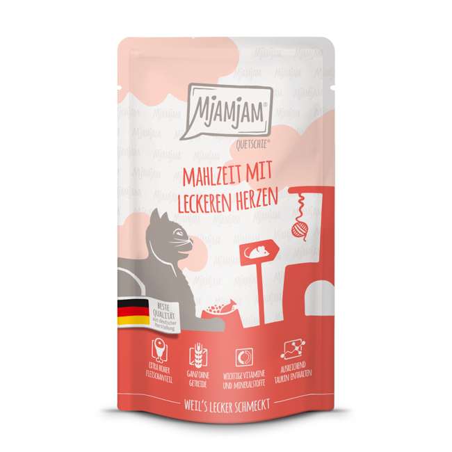 MjAMjAM Cat - Squeezable Meal with Delicious Hearts