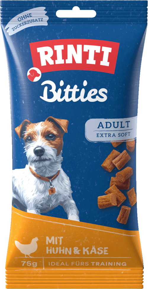 Rinti Bitties mit Huhn + Käse - Beutel