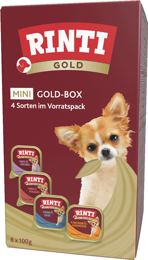 Rinti Gold Mini Gold-Box 8x100g - Schale