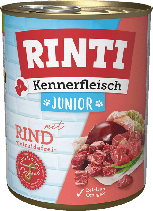 Rinti Kennerfleisch Junior mit Rind - Dose
