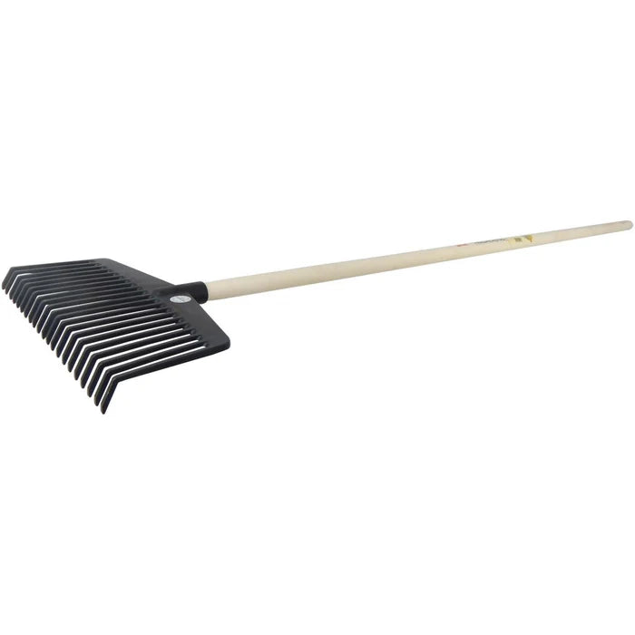 Nylon broom, black, 21-tine with handle
