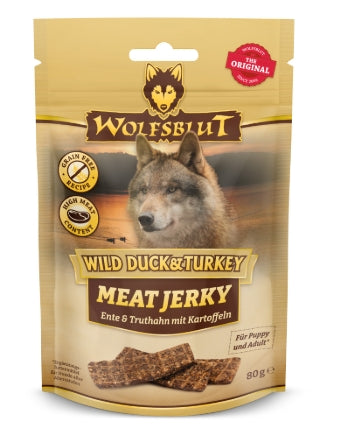 Wolfsblut Wild Duck & Turkey Meat Jerkys - Duck & Turkey with Potato