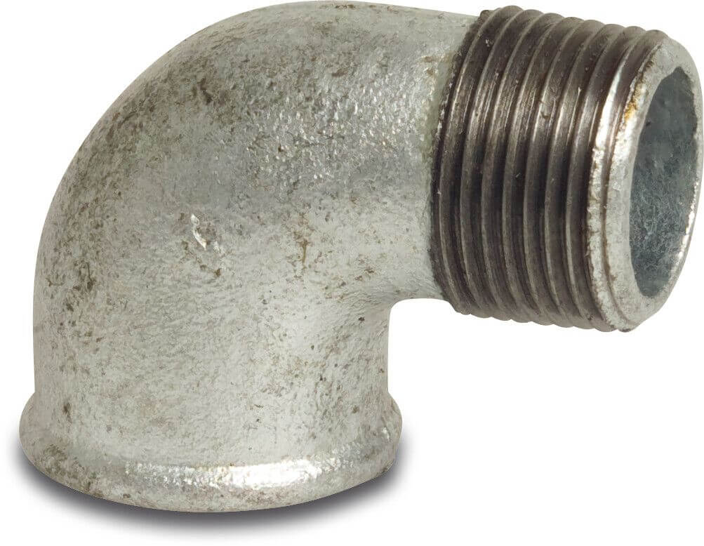 Bevo No. 92 Elbow 90° Cast Iron Galvanized Female Thread x Male Thread