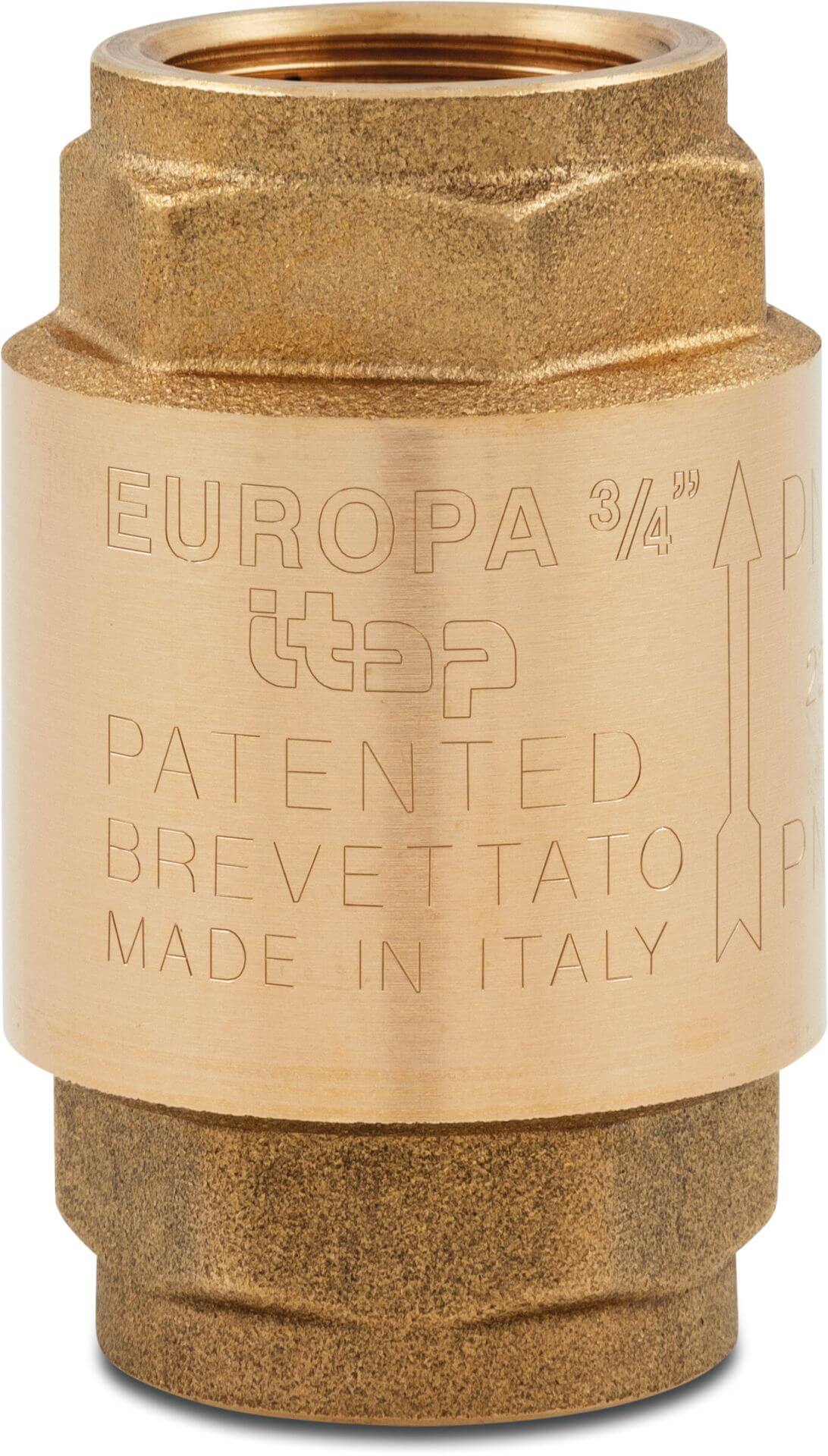 Bevo Itap Rückschlagventil Federbelastet Messing 1" Innengewinde 25bar type Europa 100