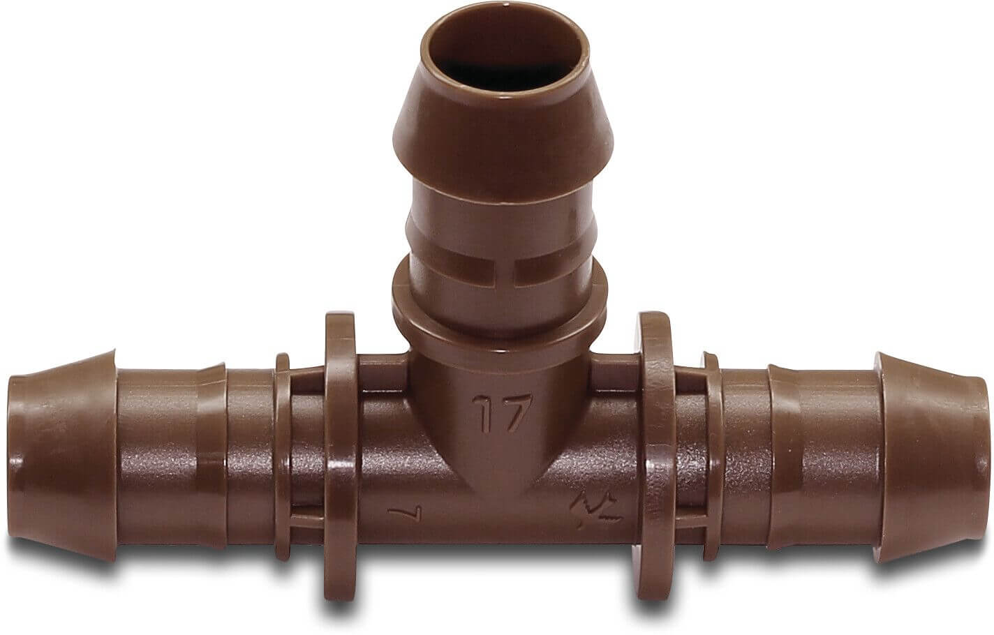 Bevo Rain Bird T-Stück Kunststoff 17 mm Tülle 3,5bar Braun Typ XFF17
