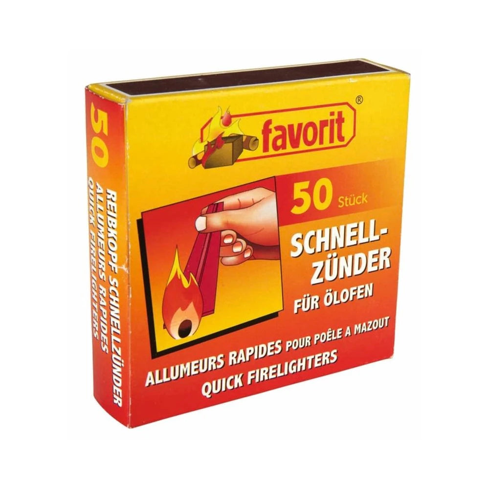 Favorit Oil Stove Quick Igniters with Integrated Matches 50 Pieces