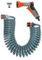 GARDENA Spiralschlauch-Set 10 m, komplett mit Impulsbrause und Systemteilen