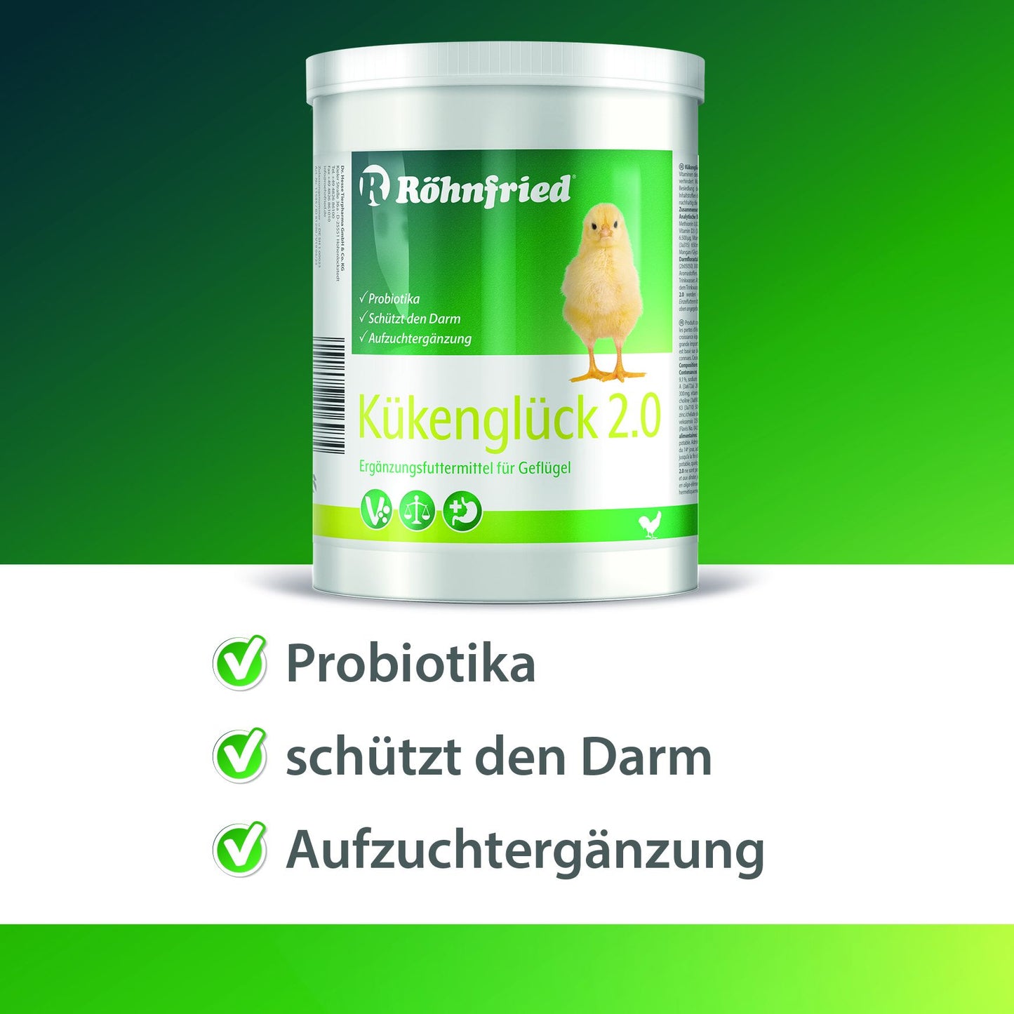 Röhnfried Kükenglück 2.0 Supplementary Feed for Chicks 550g