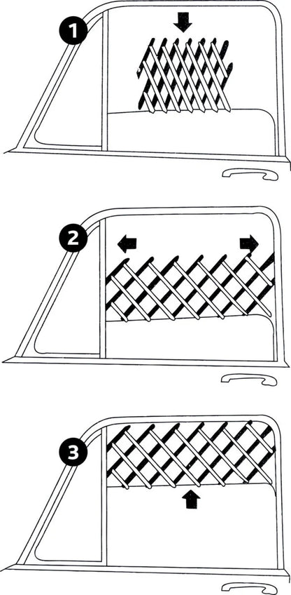 Trixie Car Fresh Air Grille, 30–110 cm, black