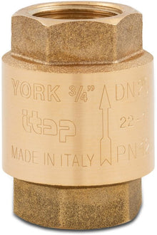 Bevo Itap Non-Return Valve Spring-Loaded Brass 1" Female Thread 12bar Type York 103 S1