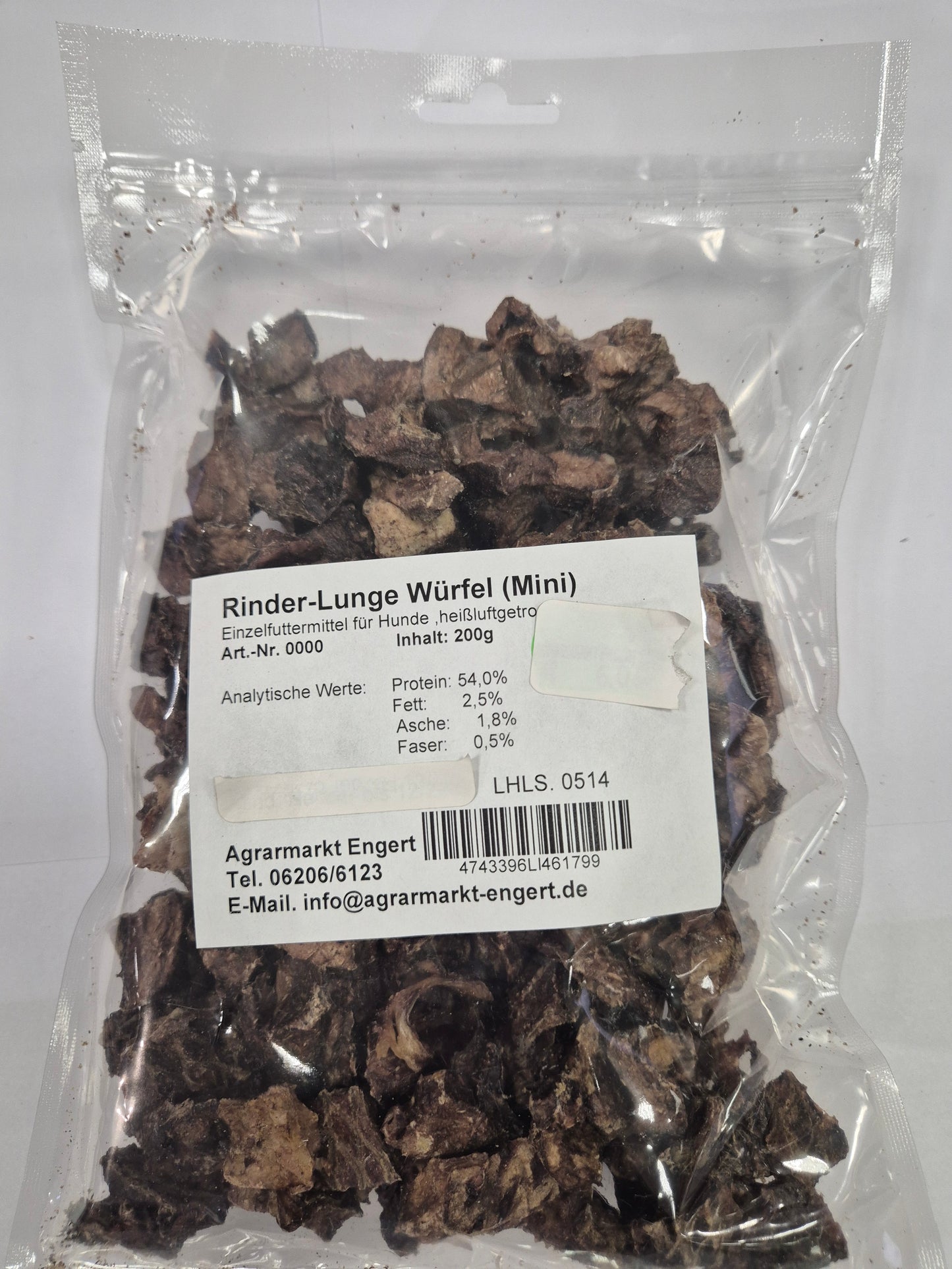 Beef lung cubes