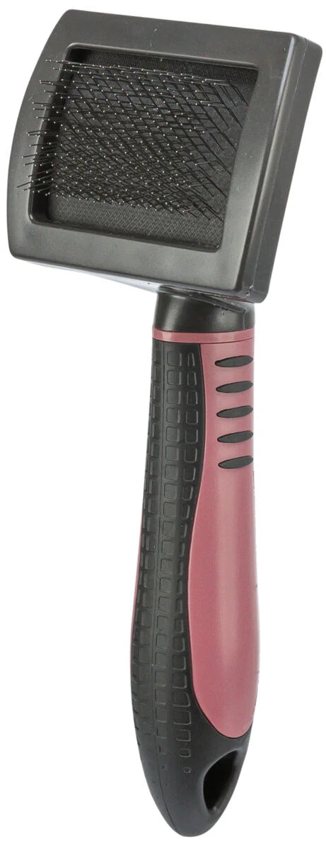 Trixie Soft Brush, Plastic, 7 × 16 cm, Dark Grey/Old Rose