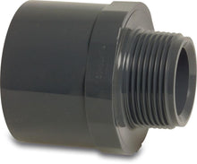 Bevo Transition Nipple PVC-U 50/63 mm x 1 1/2" Solvent Socket/Spigot x Male Thread 10bar Grey L1