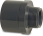 Bevo Transition Nipple PVC-U 50/63 mm x 1 1/2" Solvent Socket/Spigot x Male Thread 10bar Grey L1