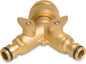 Bevo Profec Y-Stück Clickkupplung Messing 3/4"-1" Überwurfmutter IG x Klickstecker x Klickstecker type mit Kugelhahn