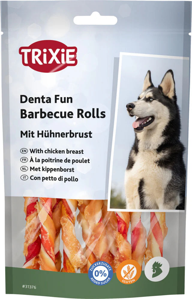Trixie Denta Fun Barbecue Rolls mit Hühnerbrust
