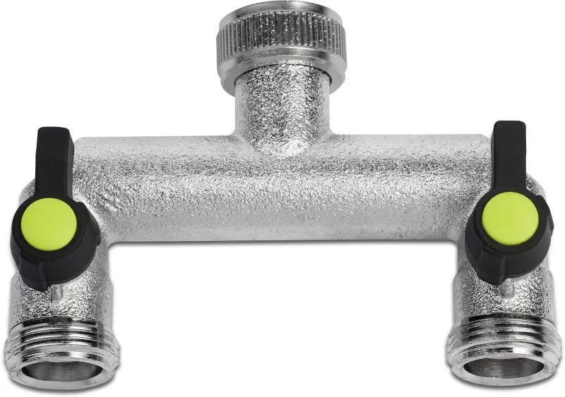 Bevo 2-Wege Verteiler Vernickelt 2 x 3/4"ag x 3/4"ig