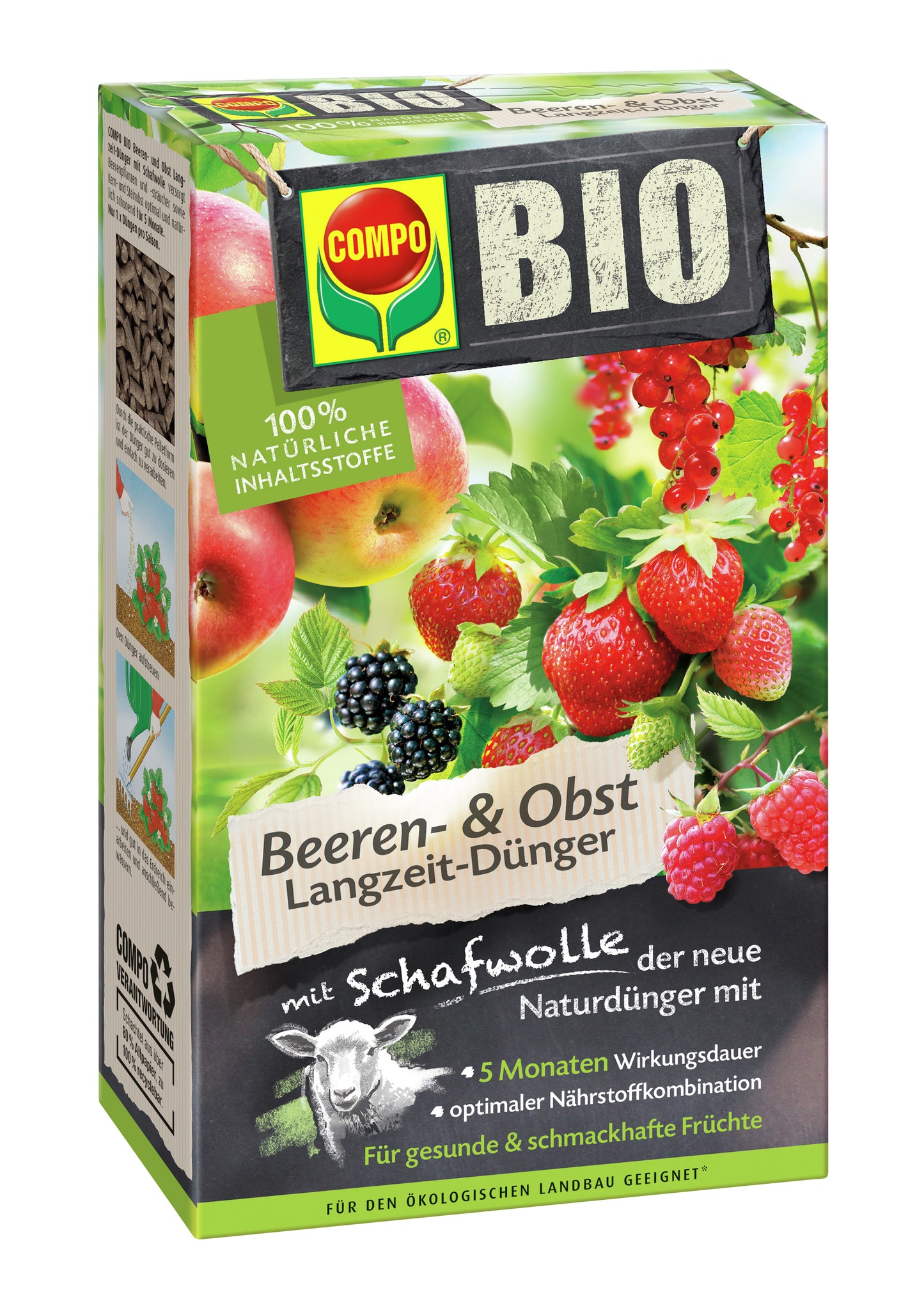 Compo BIO Beeren Langzeit-Dünger mit Schafwolle