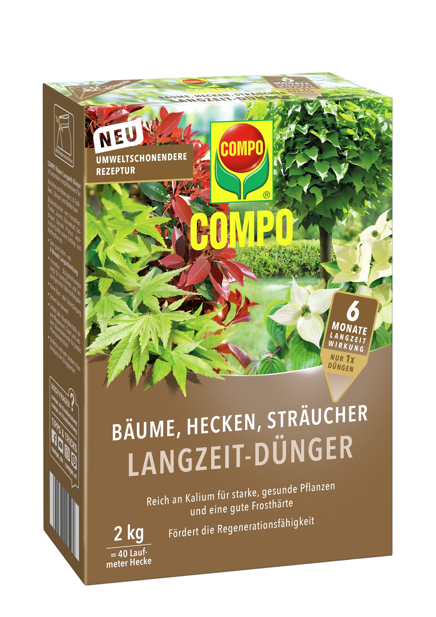 Compo Bäume, Sträucher, Hecken Langzeitdünger 2 kg