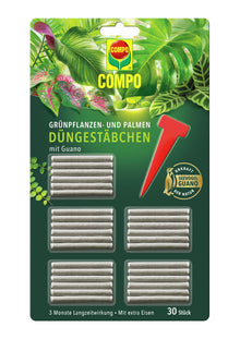COMPO Green Plant and Palm Fertilizer Sticks with GUANO (30 sticks)