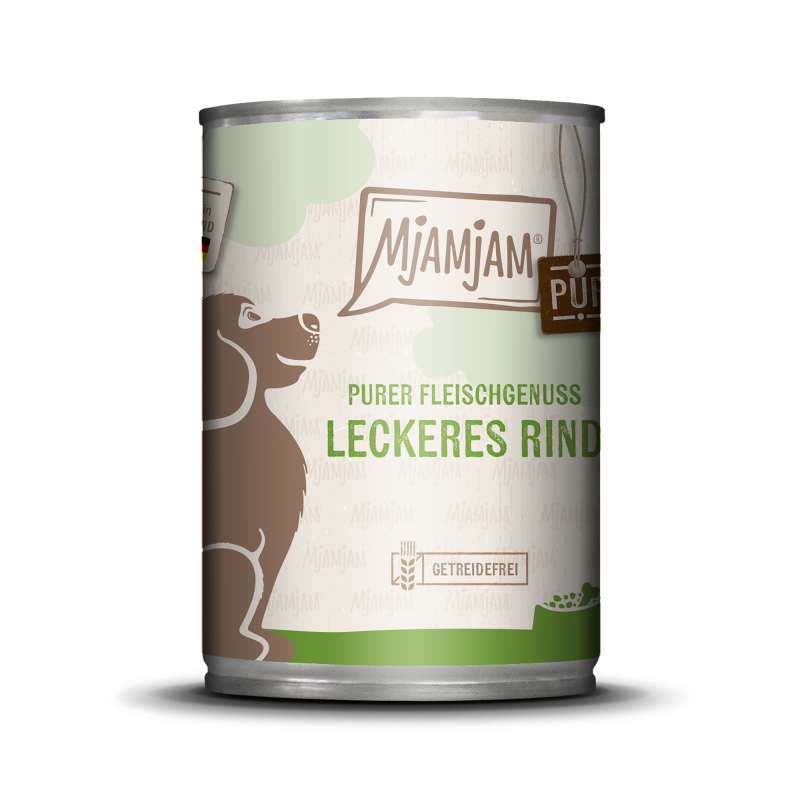 Mjamjam Fleischgenuss Rind pur Dog 400g