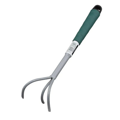 Siena GARDEN Hand Cultivator 3 Tines Interchangeable Handle, Anthracite, Green Handle