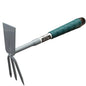 Siena GARDEN Small Cultivator 3 Tines + Blade, Interchangeable Handle, Anthracite, Green Handle