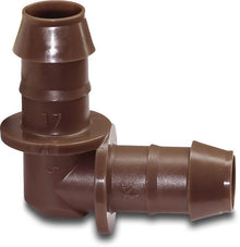 Rain Bird Elbow 90° Plastic 17mm Barb 3.5 bar Brown Type XFF17